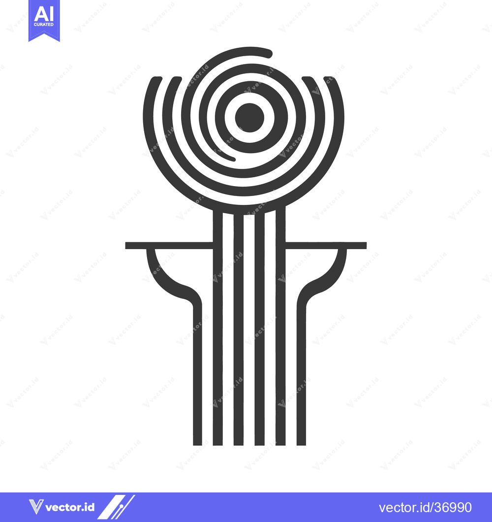 Premium Vector of A stylized image of a flower shaped abstract design