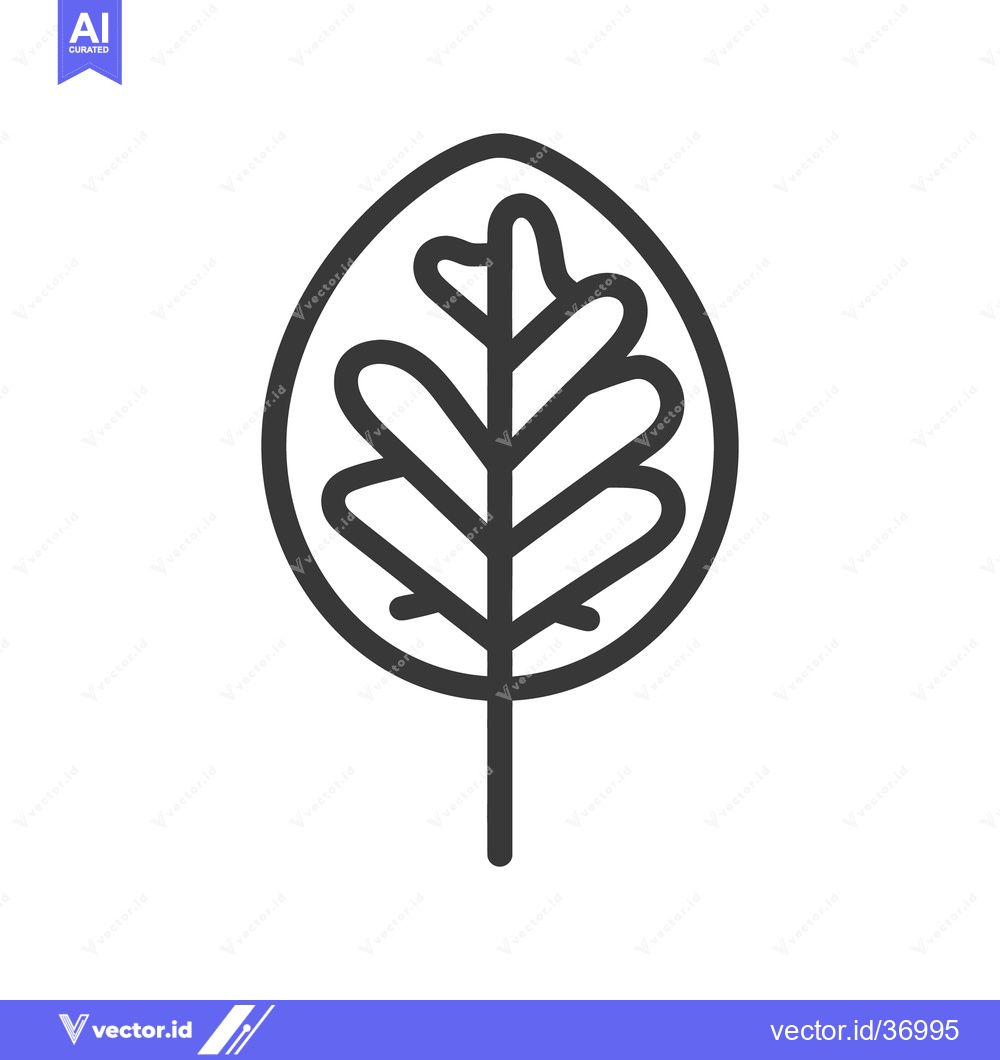 Premium Vector dari A simple black and white outline drawing of a leaf