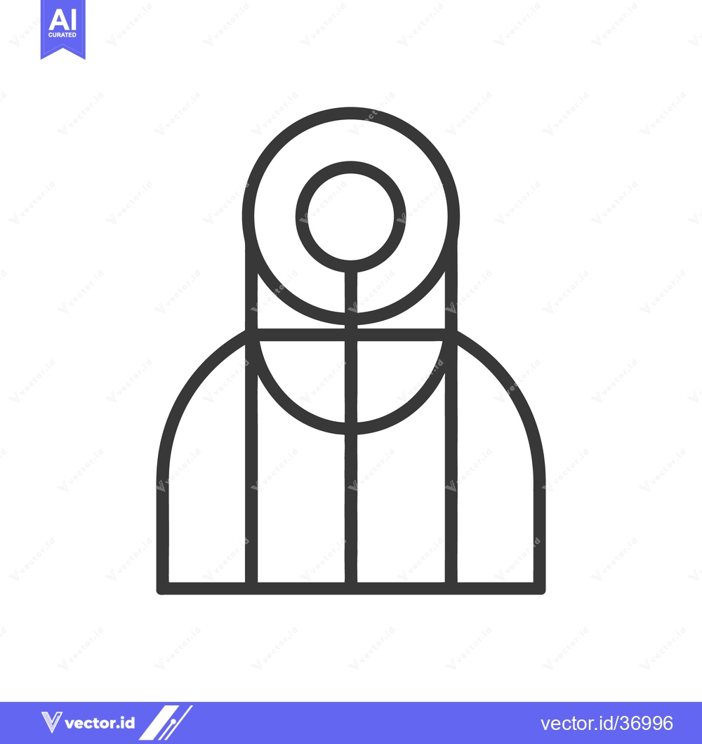 Premium Vector of A simple geometric illustration depicting the shape of a person