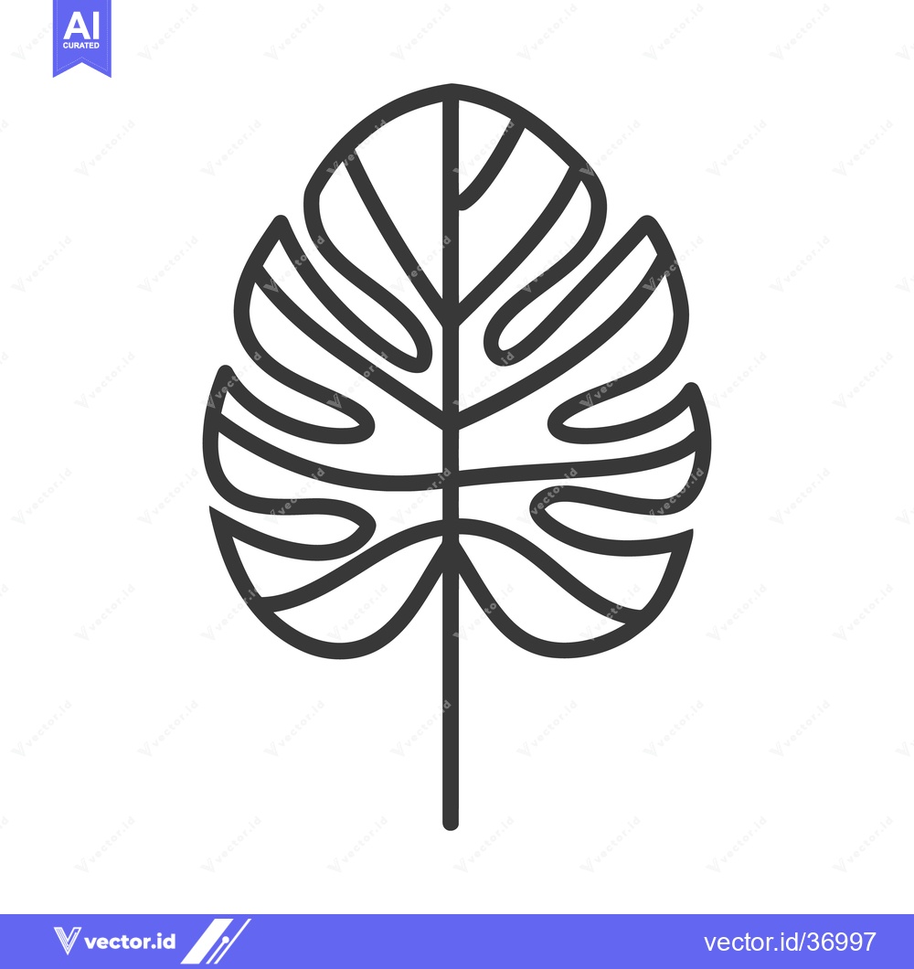 Premium Vector of Simple minimalist illustration featuring an isolated stylized tropical