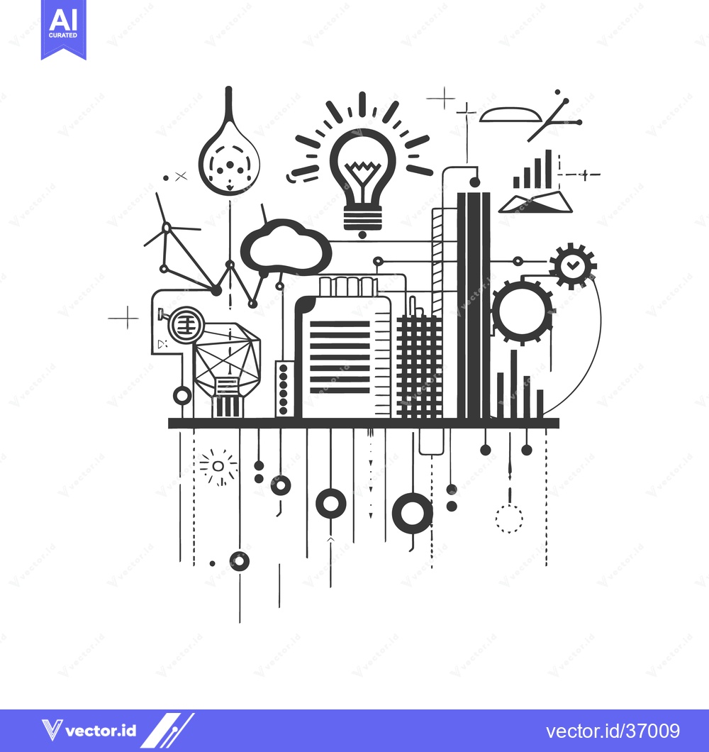 Premium Vector dari Abstract Illustration Depicting Ideas and Innovative Technological Con