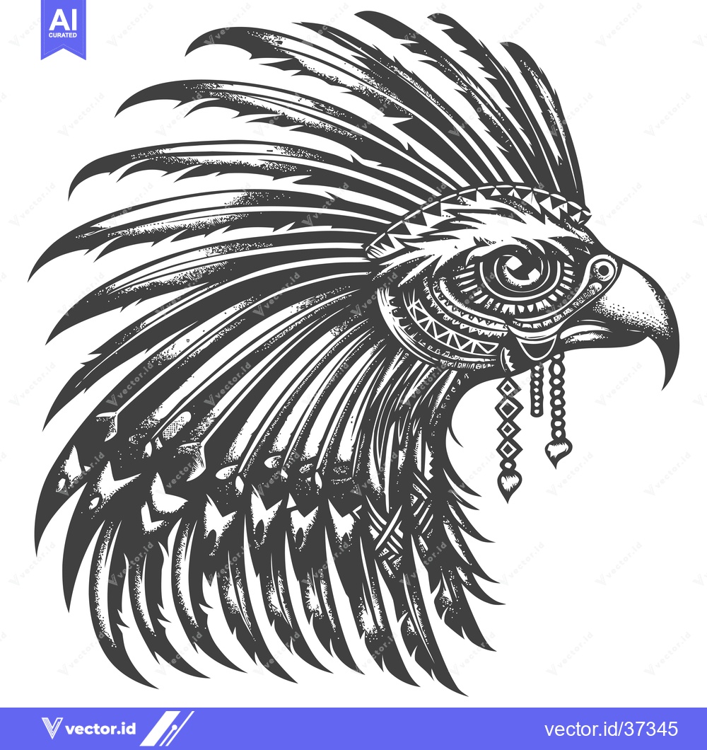 Premium Vector of Detailed Illustration of a Native American Eagle Head