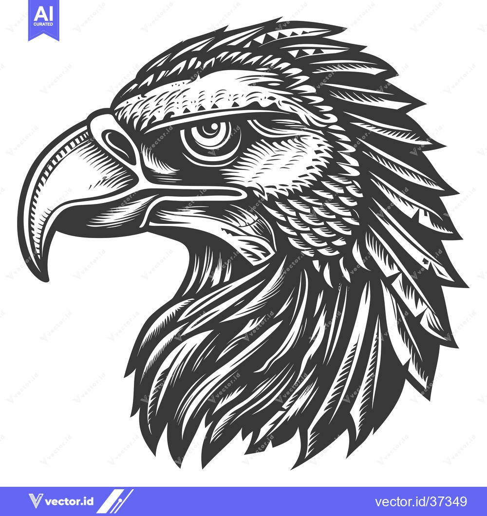 Premium Vector dari Detailed Illustration of an Eagle's Head in Profile