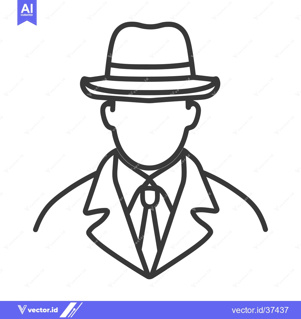 Premium Vector of An illustration depicting a person wearing a hat and coat