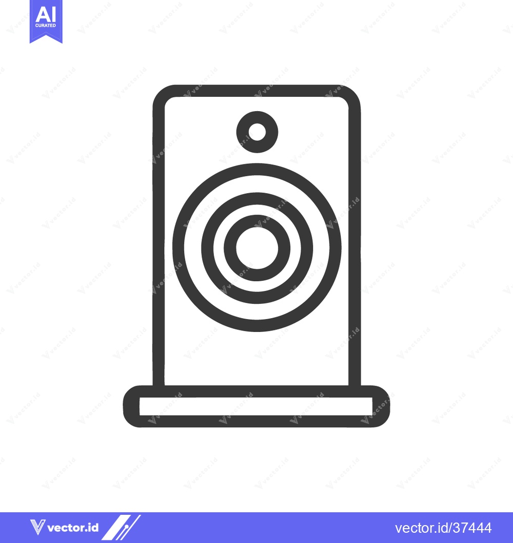 Premium Vector dari Minimalist Speaker Icon: Clean Line Art for Audio Design