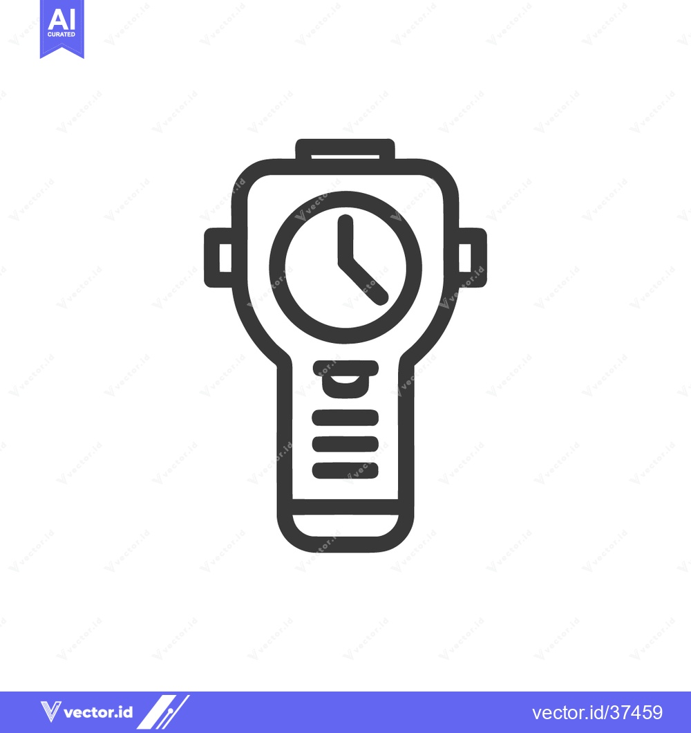 Premium Vector of Minimalist Stopwatch Icon: Precise Timekeeping in Bold Outline Style