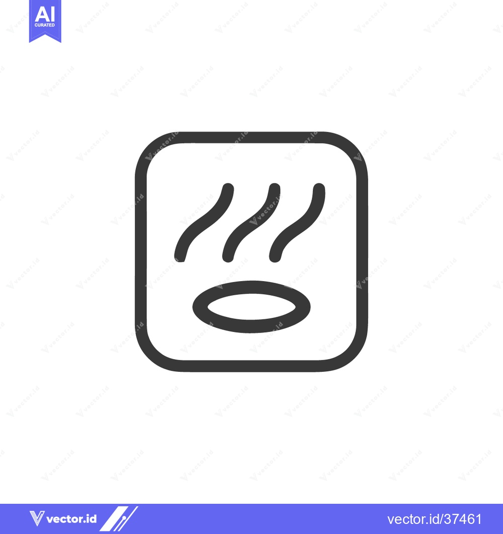 Premium Vector of Oven Icon: Simple Black Line Art Symbolizing Heat and Cooking