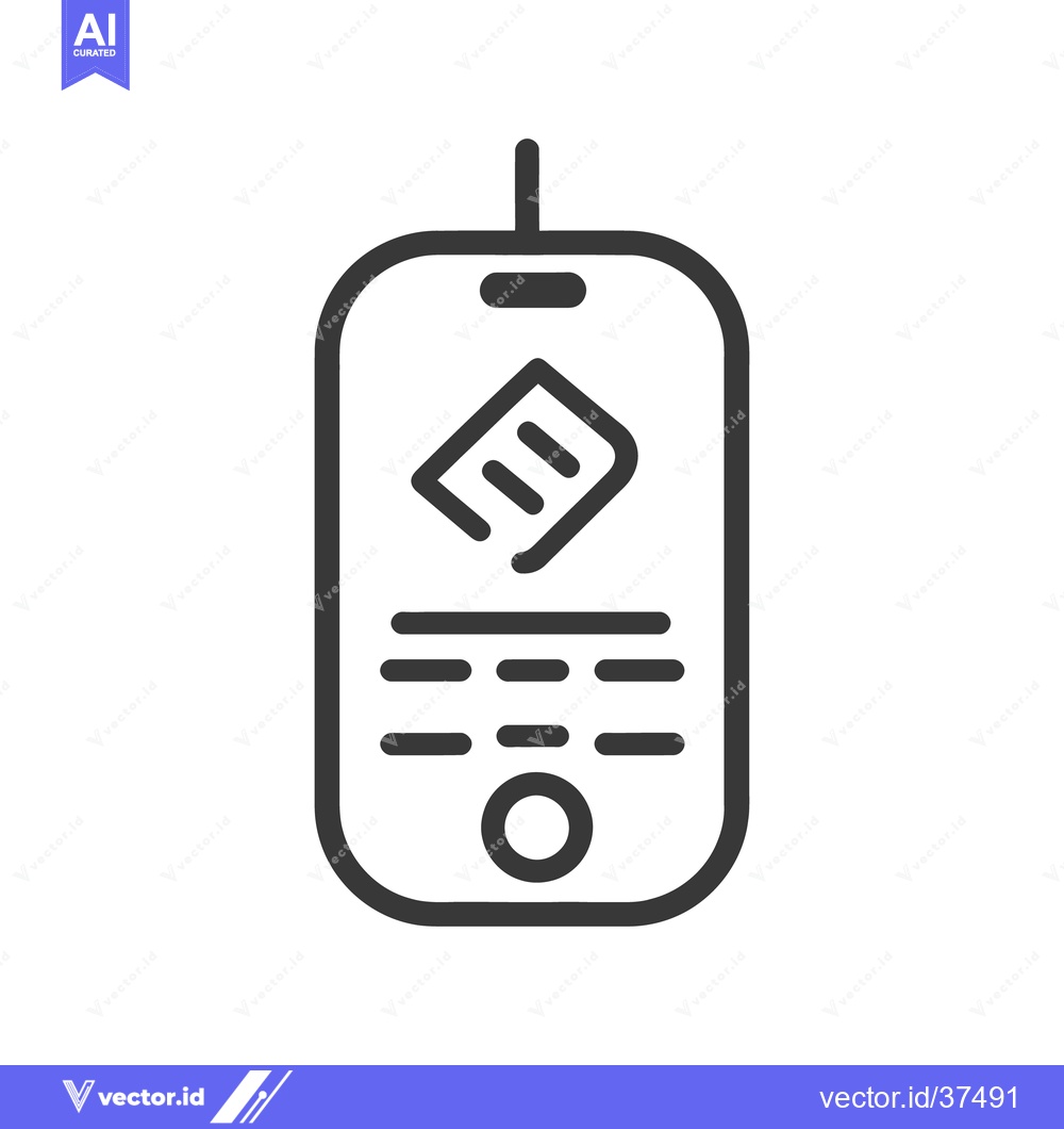 Premium Vector dari An illustration depicting a digital device displaying a document icon