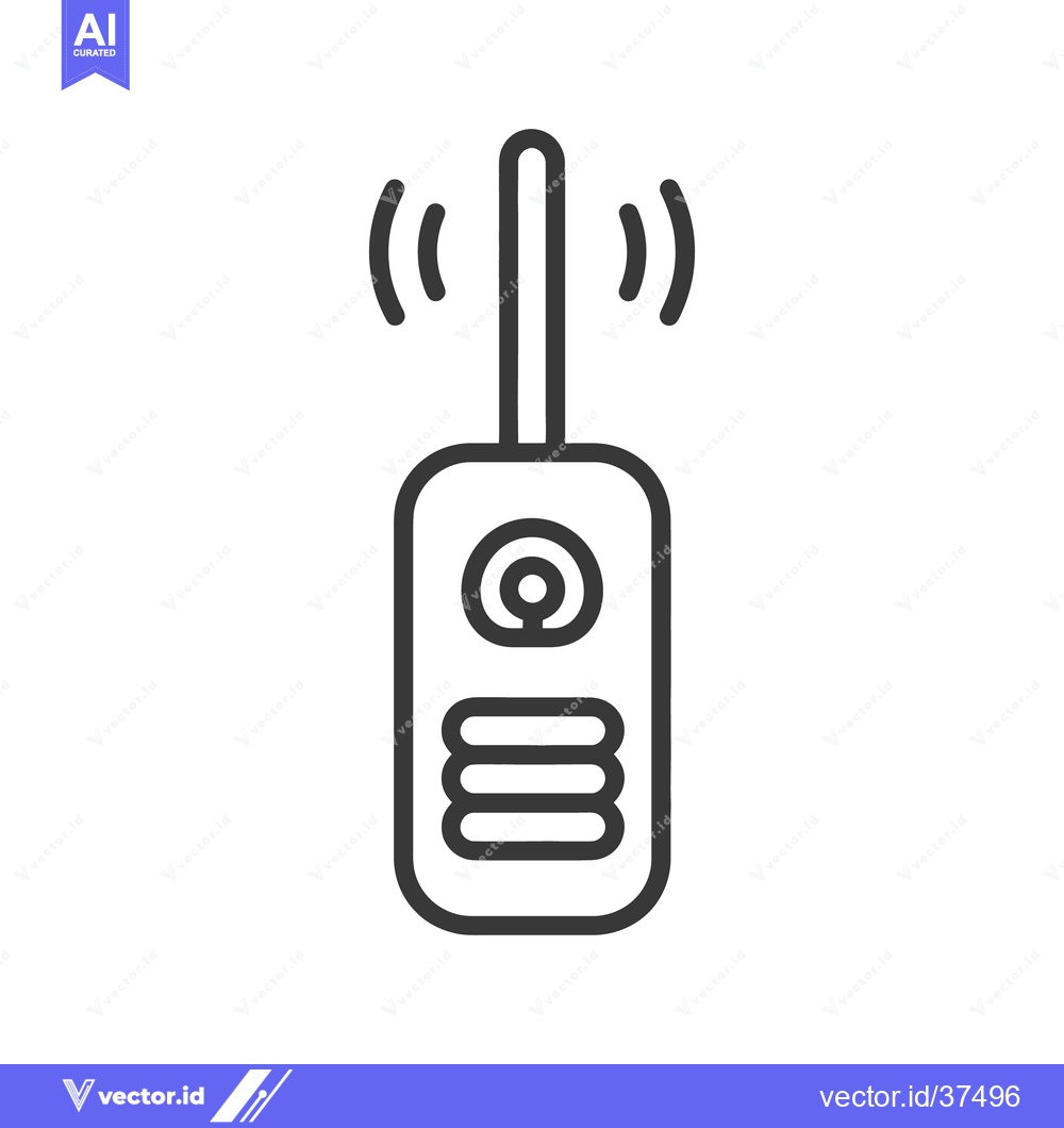 Premium Vector of A simplistic illustration depicts a radio control device with antenna