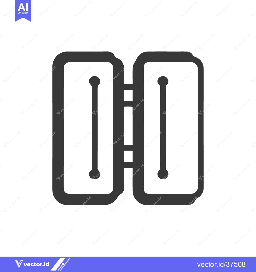 Premium Vector of Stylized Revolving Door Icon: Modern Minimalist Design on White
