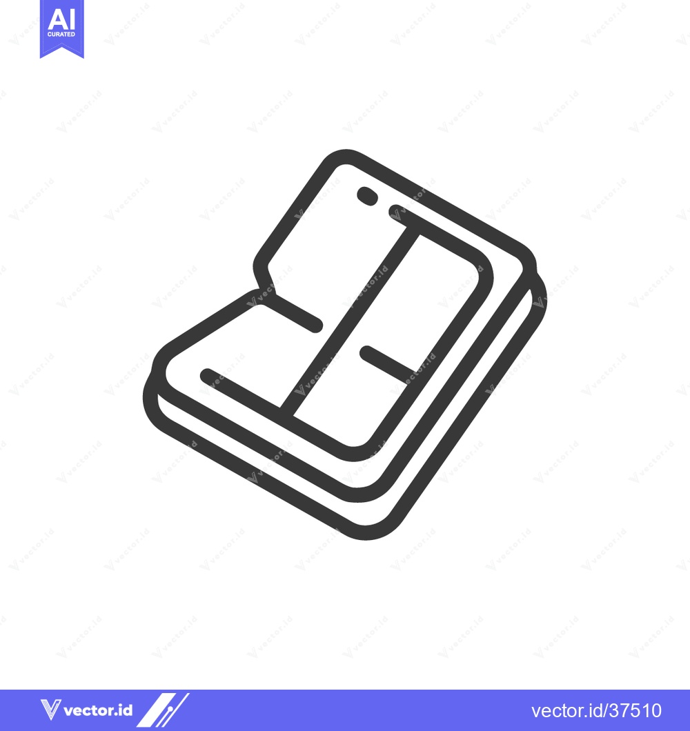 Premium Vector dari Foldable Phone Icon: Modern Technology, Minimalist Design, Black Outli