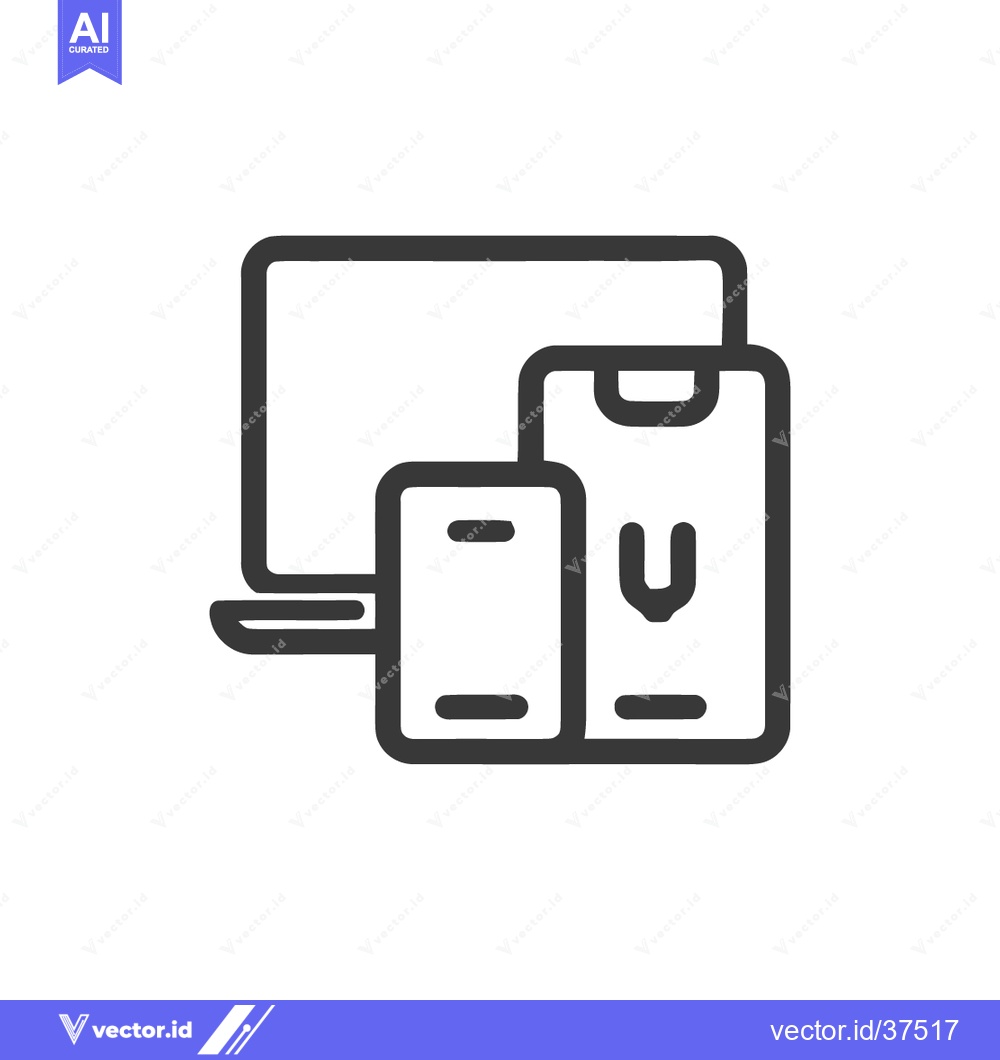 Premium Vector dari Responsive Design Icon: Laptop, Tablet, and Smartphone Outline