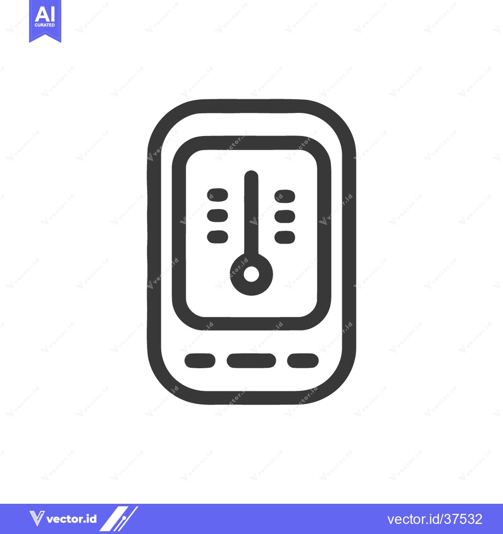 Premium Vector of Minimalist Thermostat Icon: Temperature Control, Climate Monitoring, V