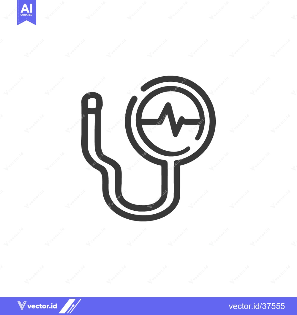 Premium Vector dari Minimalist Heart Rate Monitor Icon: Medical Technology, Health, and We