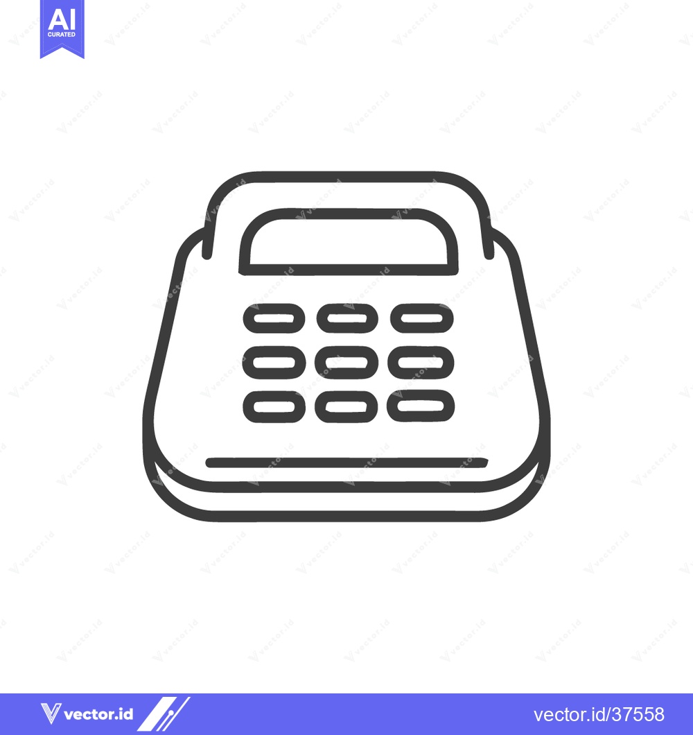 Premium Vector of Minimalist Line Art: Isolated POS Terminal for Seamless Transactions