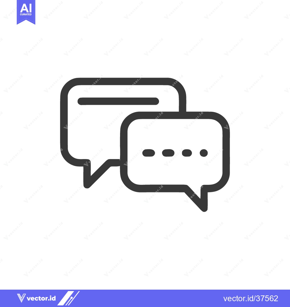 Premium Vector of Minimalist Chat Bubbles Icon: Communication, Dialogue, and Messaging S