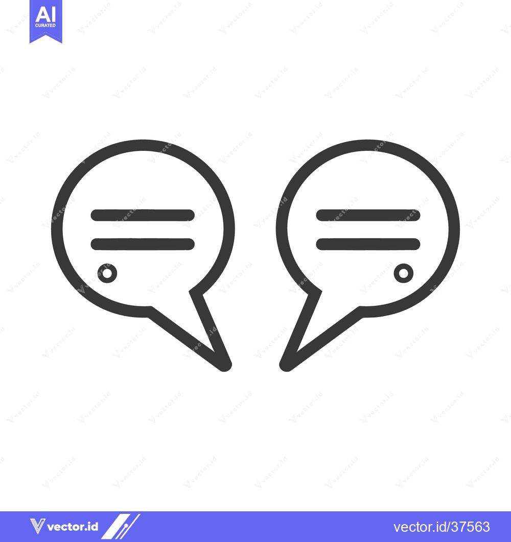 Premium Vector dari Two connected speech bubbles indicating communication or dialogue betw