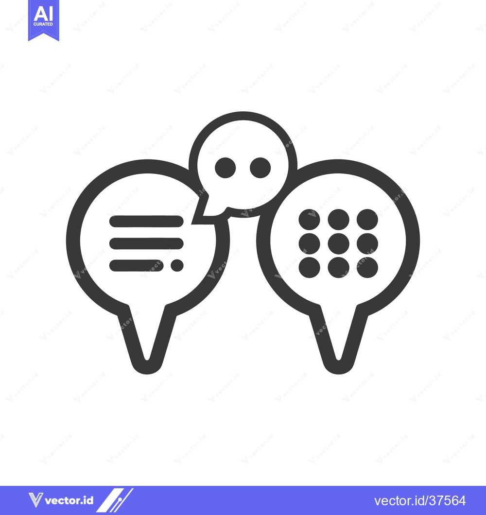 Premium Vector dari Three Speech Bubbles Representing Communication and Ideas Exchanged