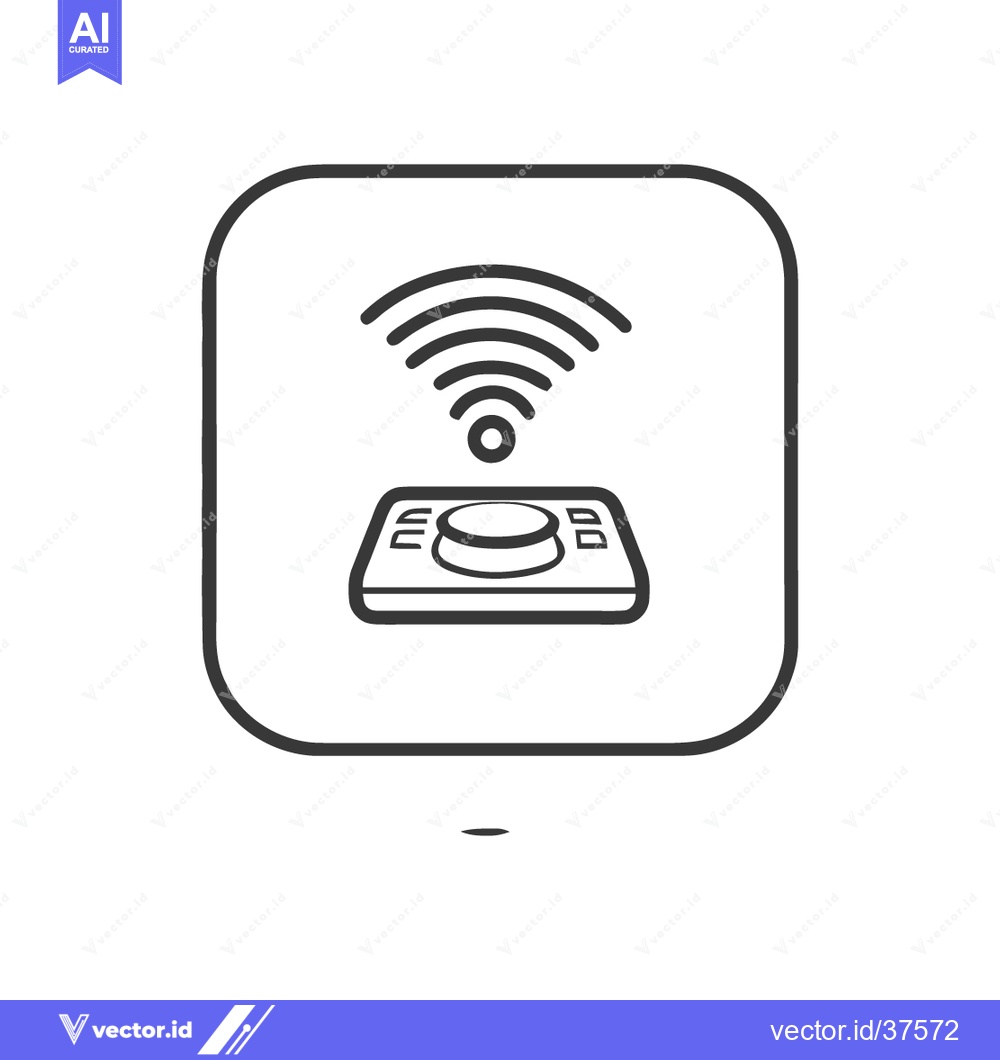 Premium Vector of Smart Home Hub Icon: Wireless Connectivity and Automation Symbol in Mi