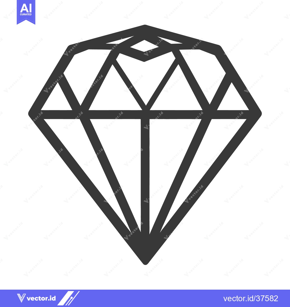 Premium Vector dari A simple graphic illustration of a diamond on white background