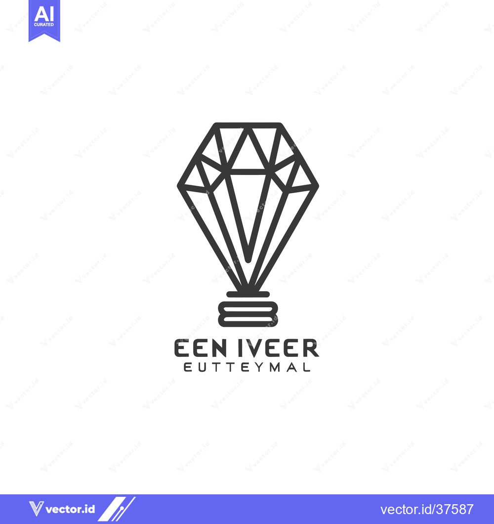 Premium Vector dari Diamond-shaped logo with "EEN IVEER" text