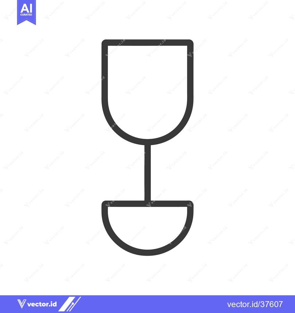 Premium Vector dari A simple illustration of a stemmed glassware symbol