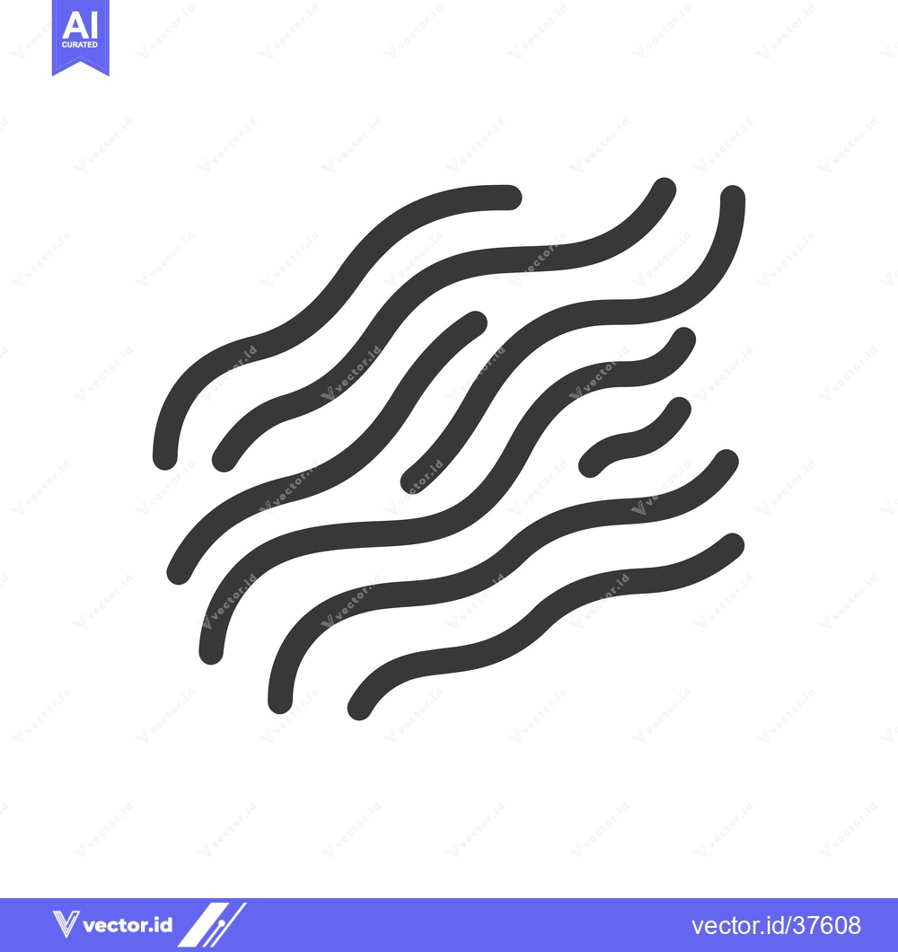 Premium Vector of Stylized illustration of several curved wavy flowing parallel lines