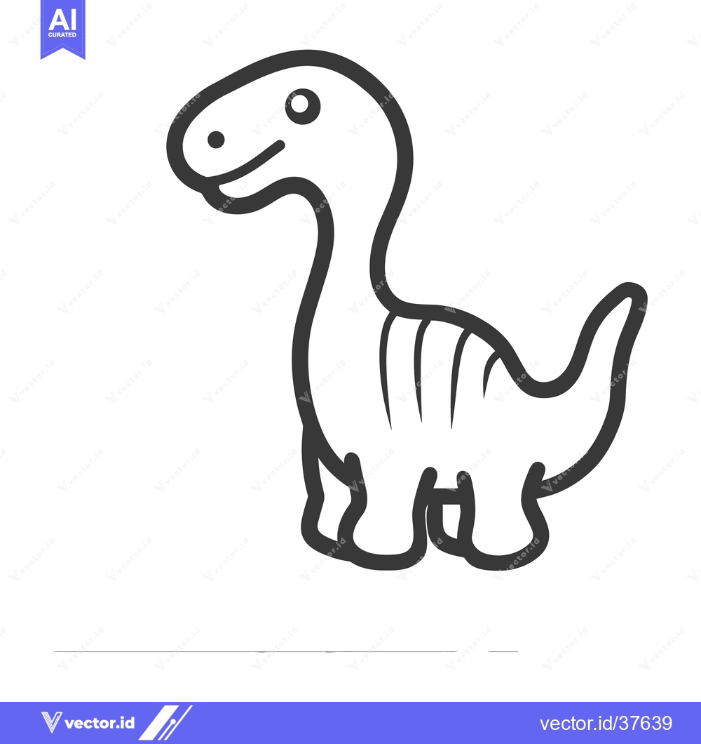 Premium Vector dari A cartoon depiction of a friendly and small dinosaur creature