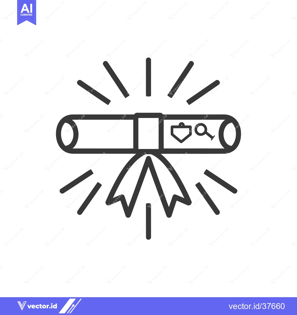 Premium Vector dari Diploma with Keyhole and Bow, Surrounded by Rays