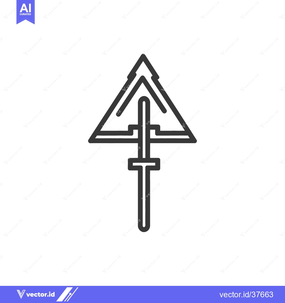 Premium Vector dari A simple black and white image of an arrow symbol