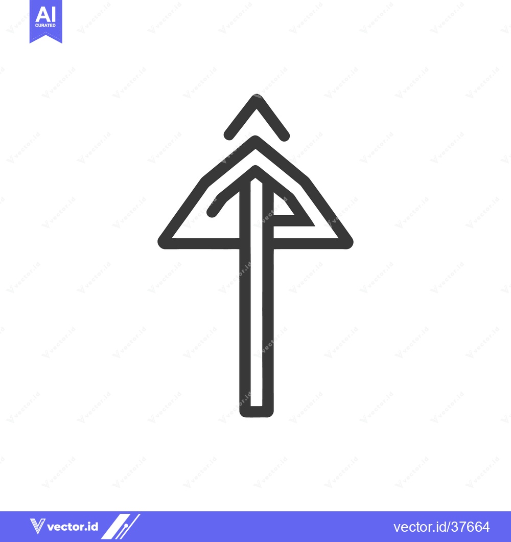 Premium Vector dari A minimalistic abstract depiction of a stylized evergreen tree