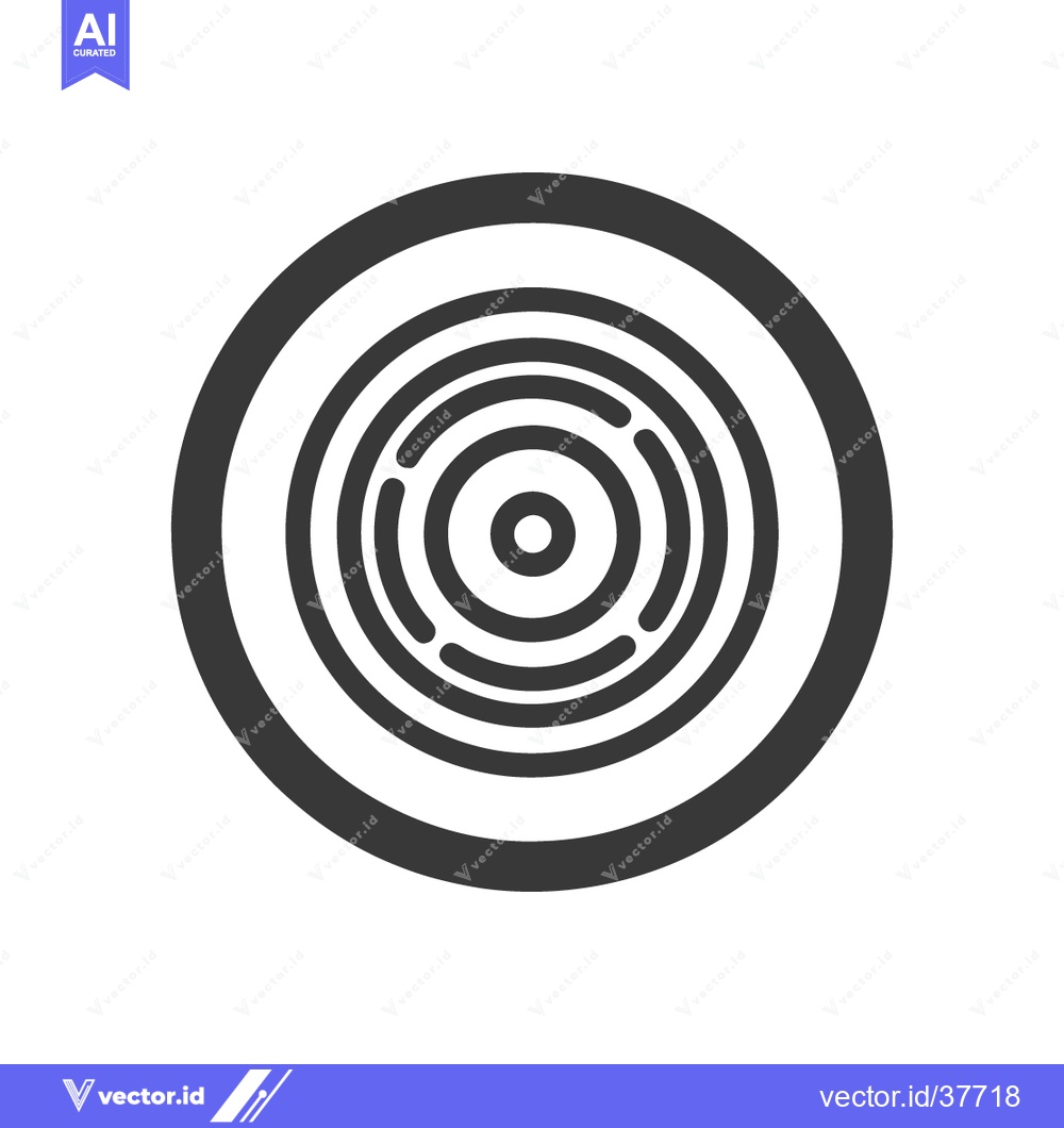 Premium Vector dari Concentric Circles with Interrupted Rings: Minimalist Black and White