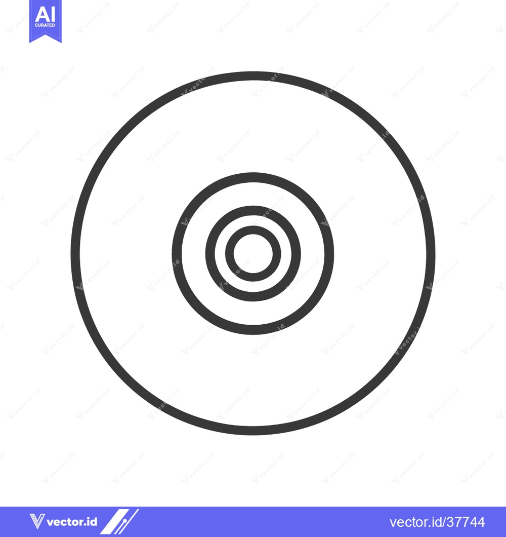 Premium Vector dari Concentric Circles: Minimalist Black Line Art on White Background