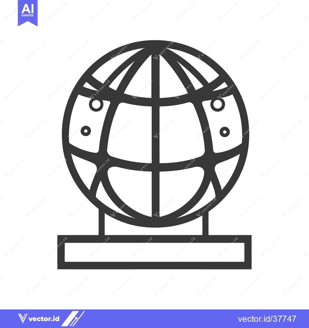 Premium Vector dari A simple grayscale illustration of a global earth display