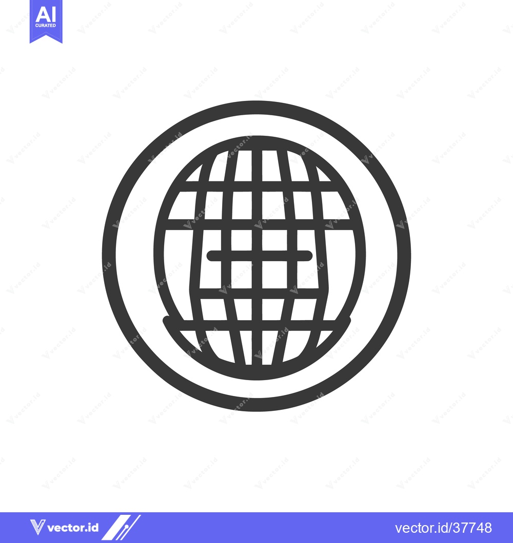 Premium Vector dari A minimalist graphic representation of planet earth enclosed in a circ