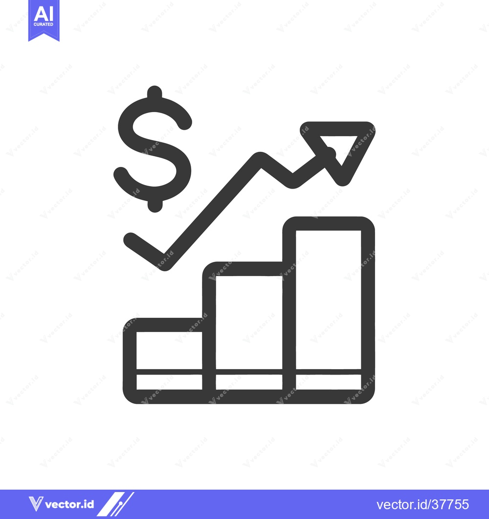 Premium Vector of An illustration depicting rising financial success and growth