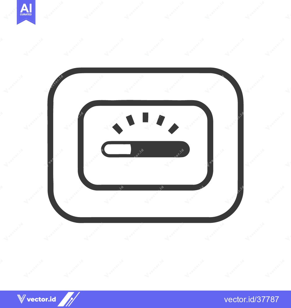 Premium Vector dari Minimalist Loading Bar Icon: Progress Indicator in Rounded Square Fram