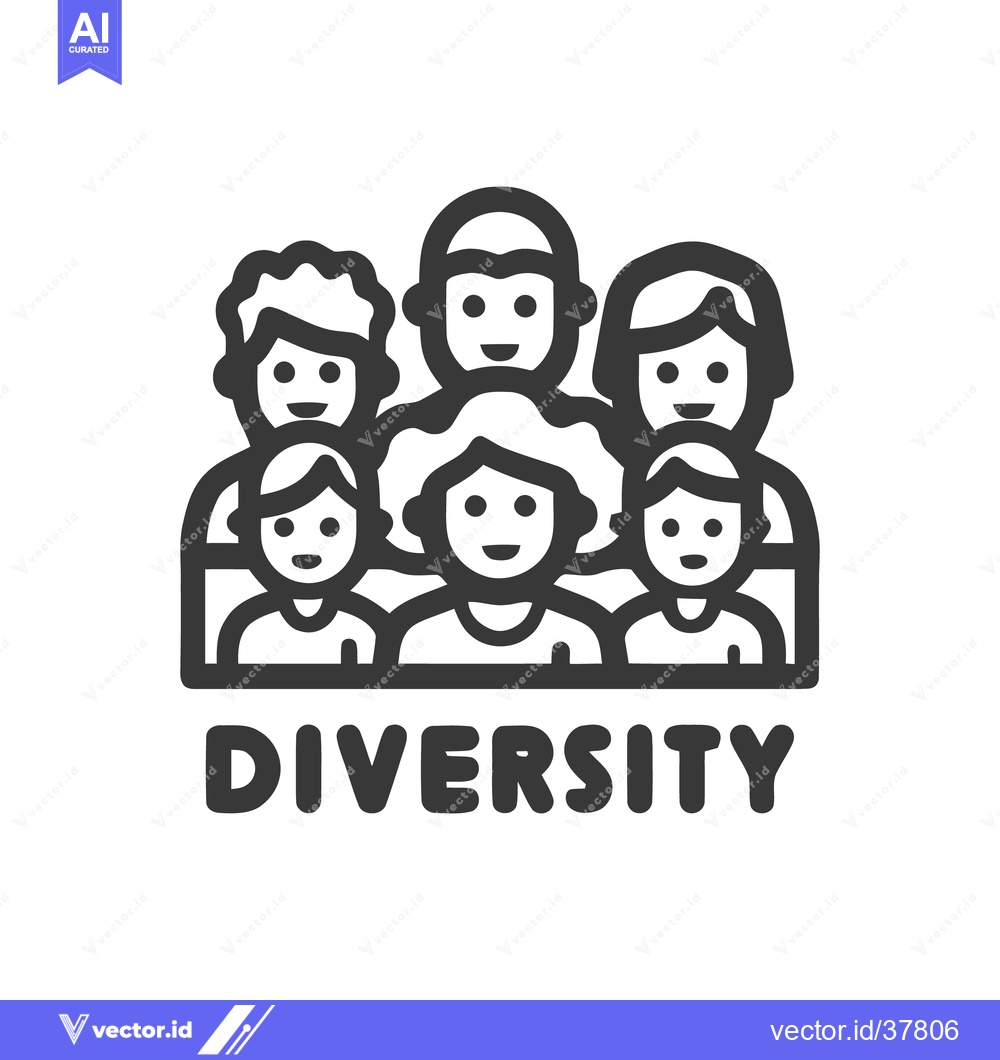 Premium Vector dari Diversity Icon: Group of People, Inclusion, Equality, Unity, Teamwork,