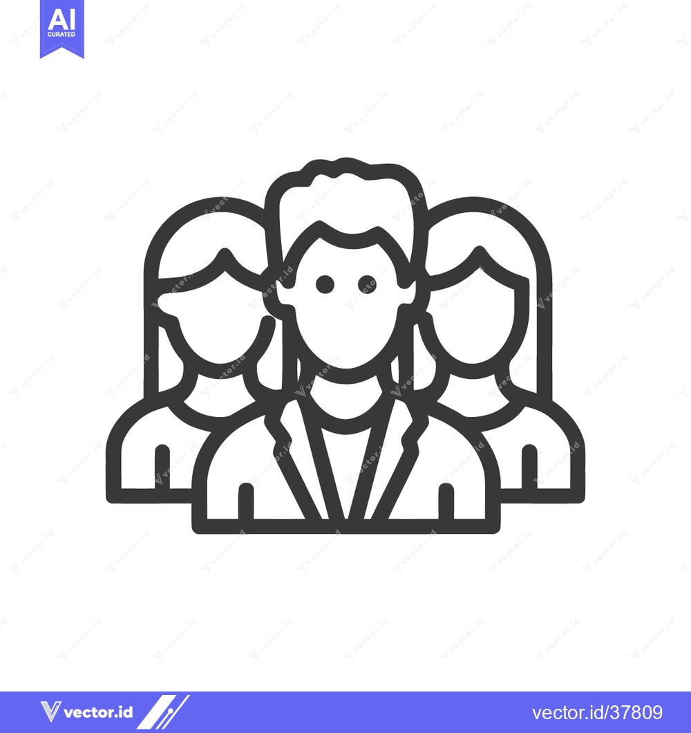 Premium Vector dari Teamwork Icon: Diverse Group of People, Business Collaboration Symbol