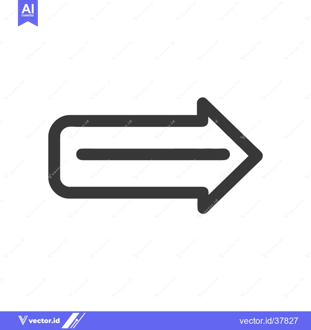 Premium Vector dari Bold Arrow Icon: Simple, Modern Design for Navigation and Direction