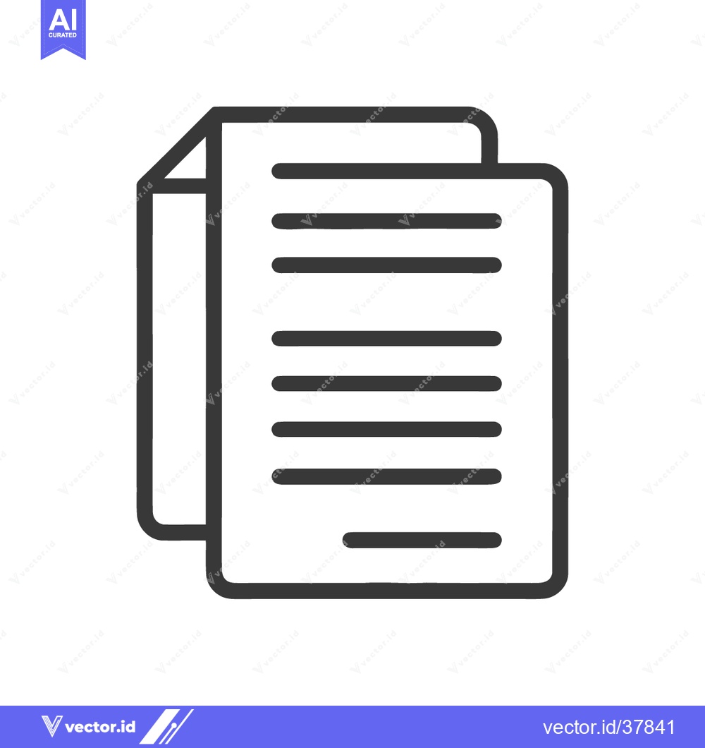 Premium Vector of Stacked Documents Icon: Clean Line Art for Business and Information Ma