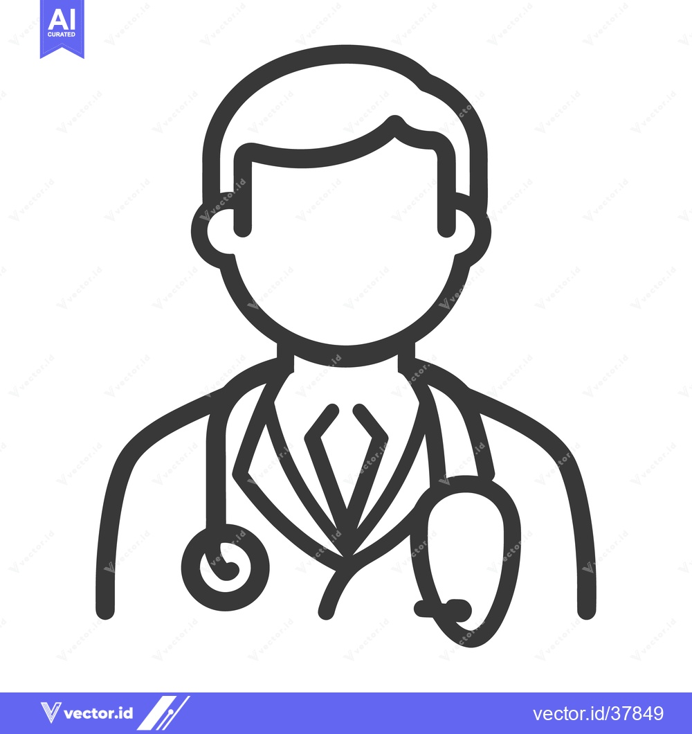 Premium Vector dari A simple graphic depicting a medical professional in a uniform