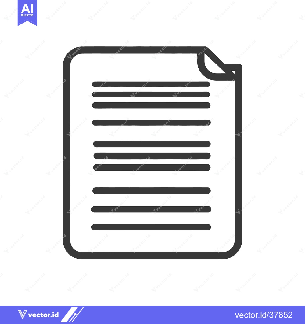 Premium Vector of A black and white line drawing of a document page