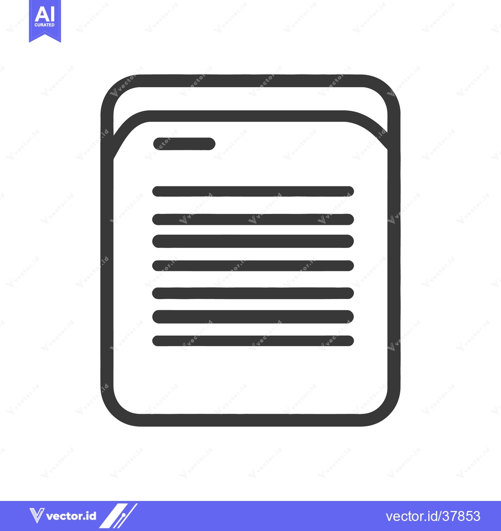Premium Vector dari A document icon featuring lines of text and rounded corners