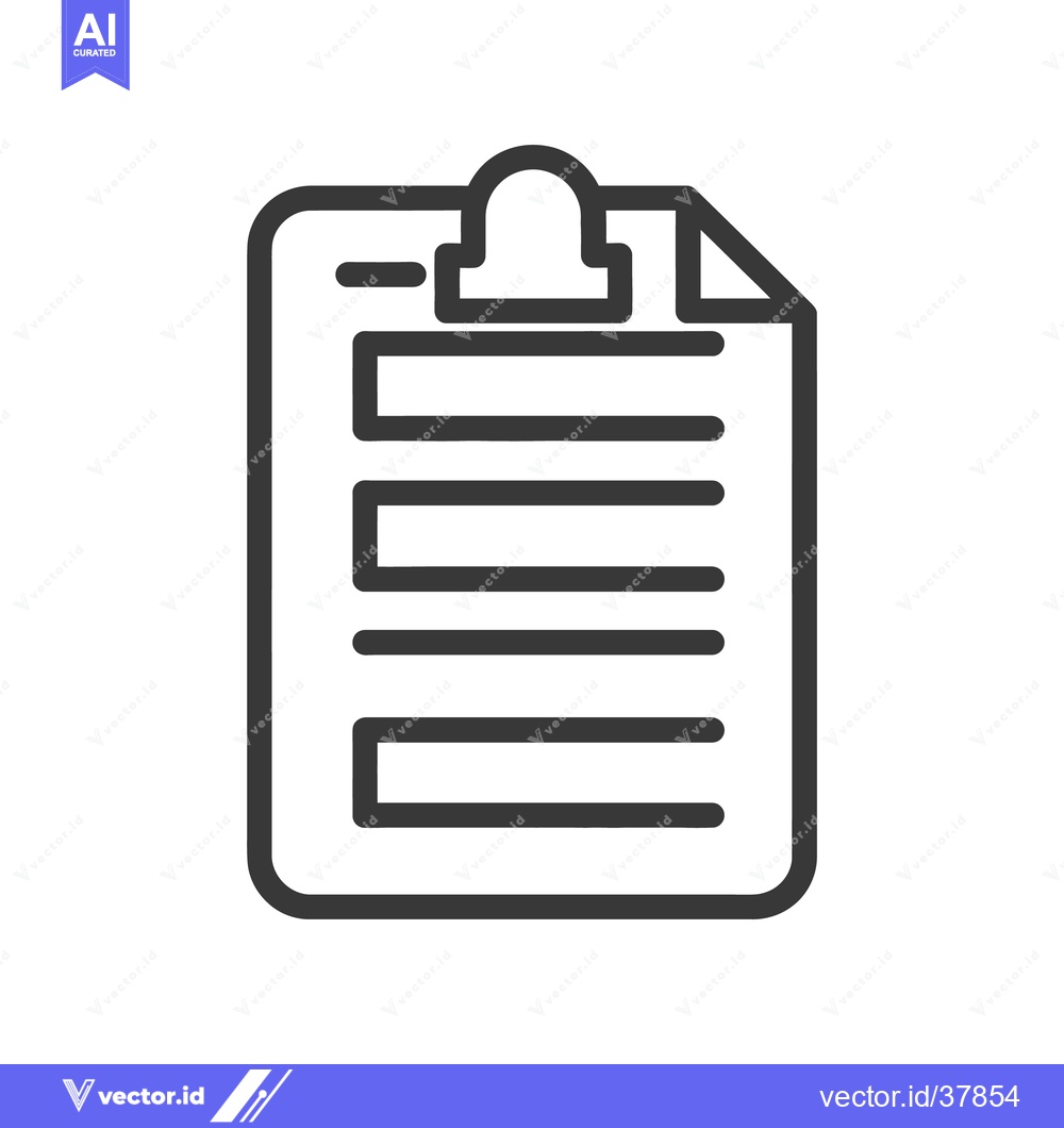 Premium Vector dari A simple illustration depicting a clipboard with a paper on it