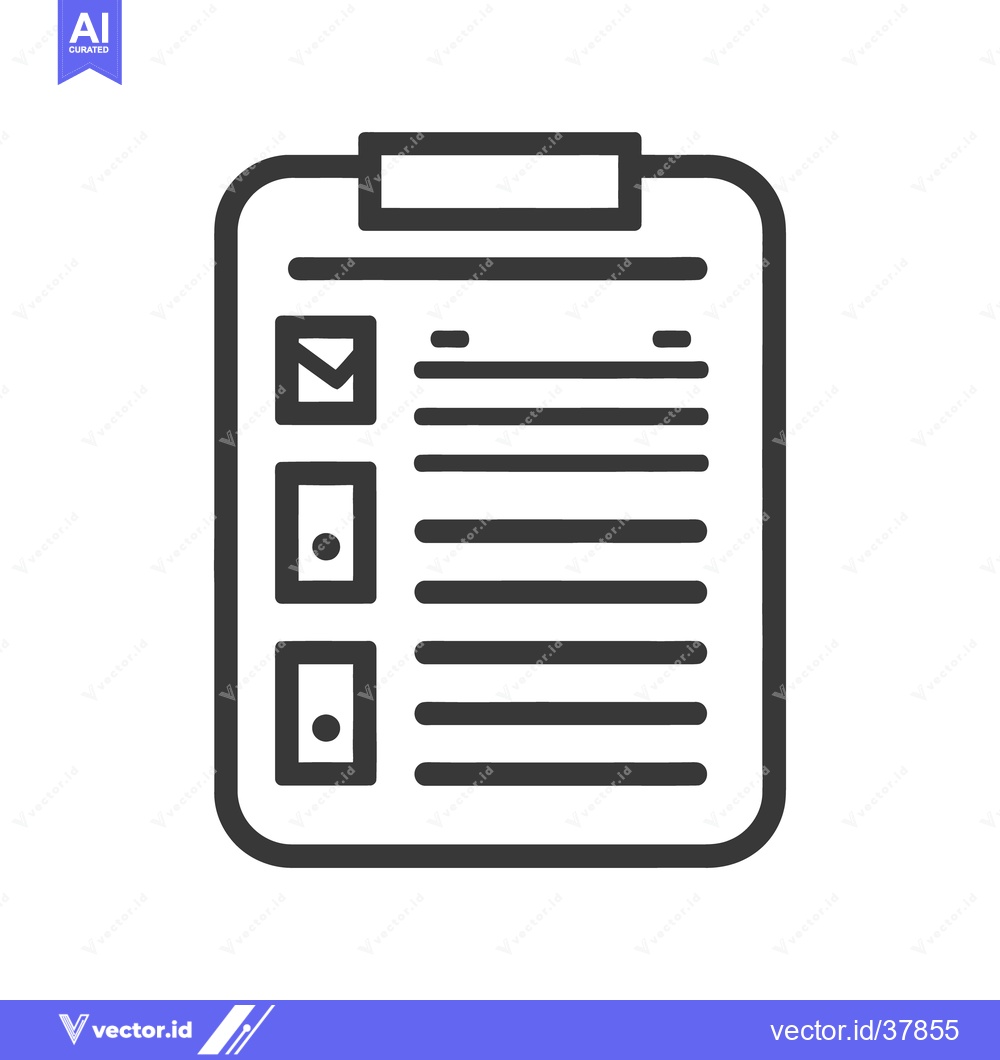 Premium Vector dari A simple illustration of a checklist on a clipboard