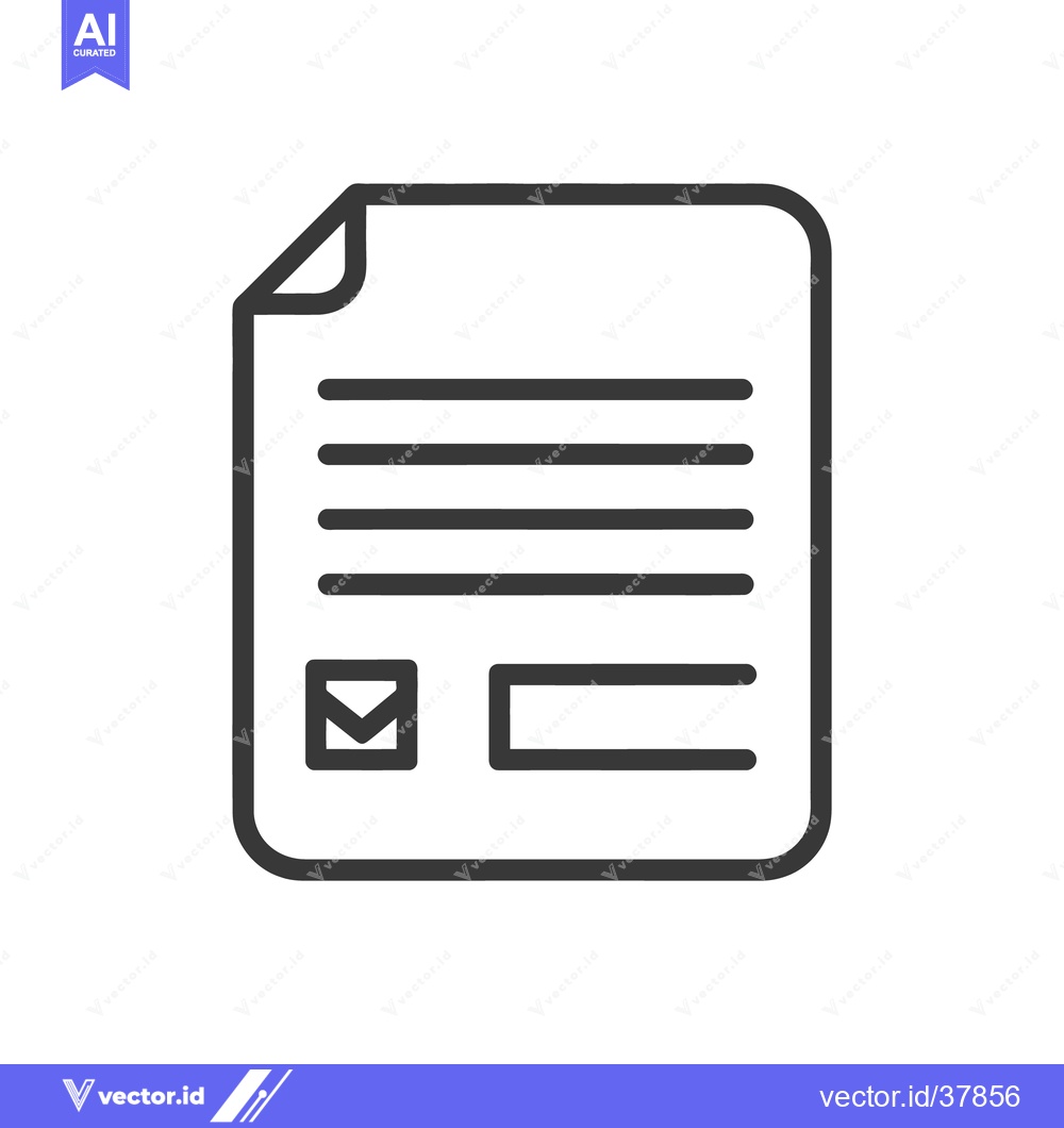 Premium Vector dari The simple outlined graphic depicts a form or document