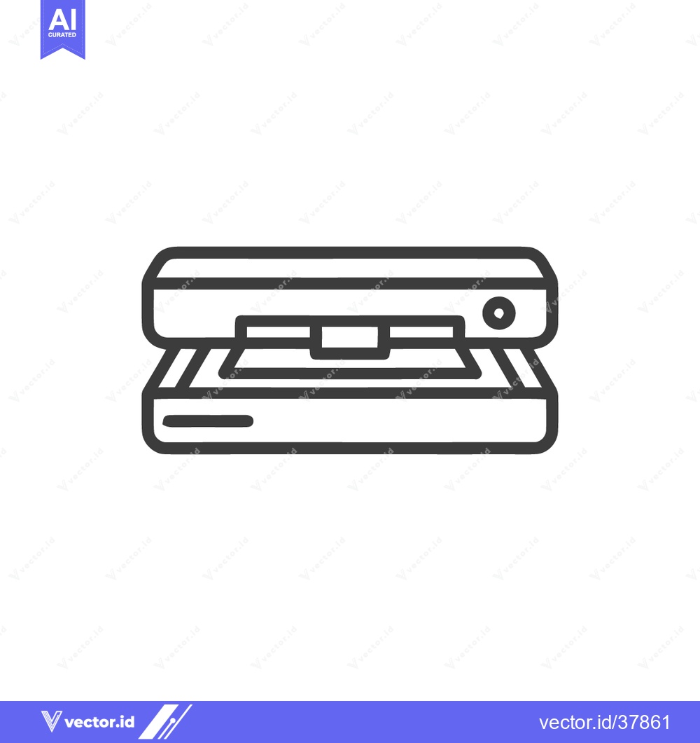 Premium Vector of Minimalist Stapler Icon: Clean Line Art on White Background