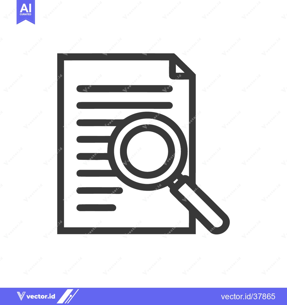Premium Vector dari Document Analysis: Magnifying Glass Over Text File Icon