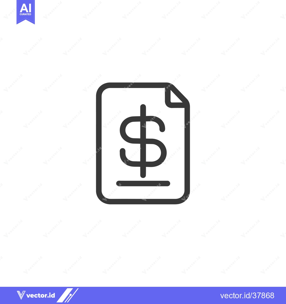 Premium Vector dari Document with a Dollar Sign Inside